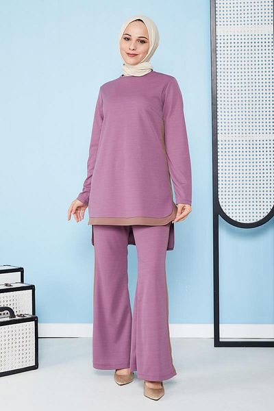 Moda Ebva Double Hijab Combination - Spanish Leg, Dried Rose 5021