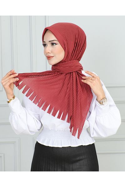 JAWEL ŞAL 1943 Model Practical Claret Red Shawl