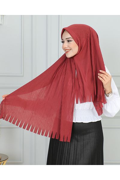 JAWEL ŞAL 1943 Model Practical Claret Red Shawl