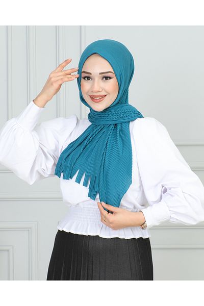 JAWEL ŞAL 1943 Model Practical Ocean Blue Shawl