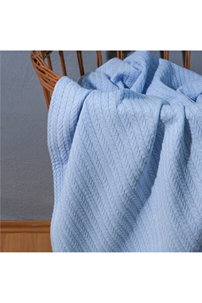 GENÇEV HOME COLLECTİONS Pamuklu Örgü Nefes Alabilen Bebek Battaniyesi %100 Pa...