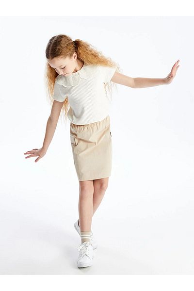 LC Waikiki LCW Kids Elastic Waist Girl's Cargo Skirt