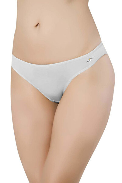 Papatya Kadın Külot Ince Kenarlı Penye Modal (12 Adet) Ekru M