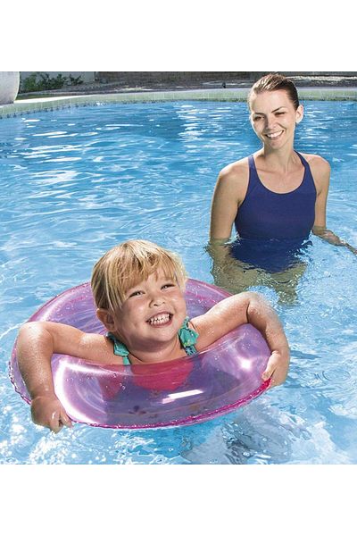 BESTWAY Beach Ball and 36022- 51 cm Transparent Children's Swimming Ring