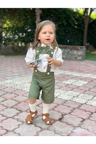 bohemkids Khaki Short Sleeve Slippers with Shorts