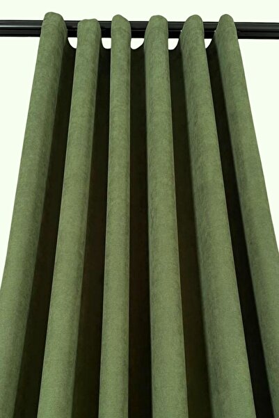 ARIKAN HOME ستارة خلفية أوديسا ذات جودة عالية باللون الأخضر الداكن - 60 × 260، قابلة للغسل (1/3 بطارية خافتة)