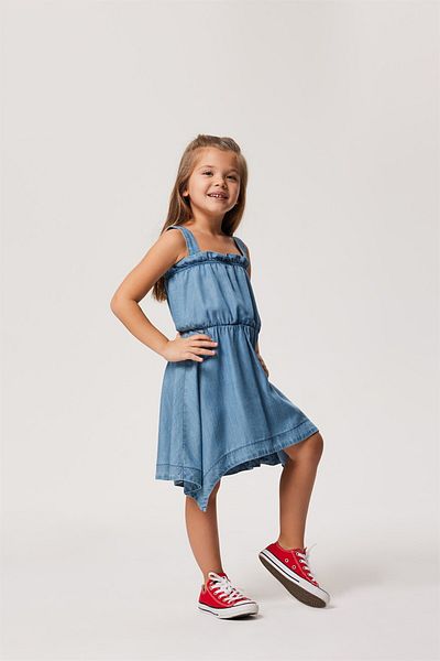 Lee Cooper Lee Cooper Elsa Κοριτσίστικο Τζιν Φόρεμα 232 DENIM