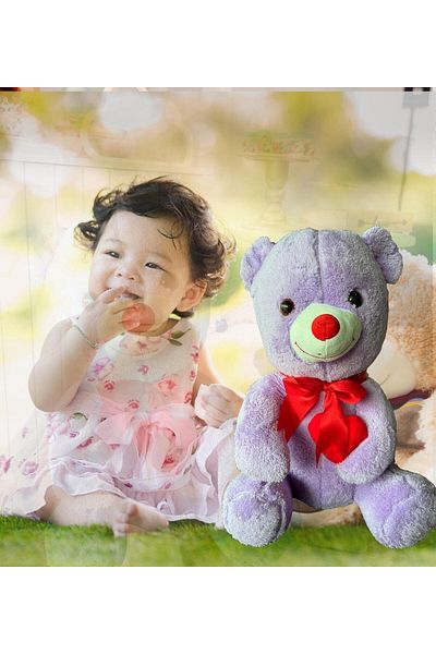 Sole Special Gift for Lover - 80 cm Cute Sitting Plush Bear Holding a Heart
