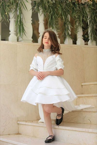 Ribbon kids Αποσπώμενο κοριτσίστικο Perelin Φόρεμα Αποφοίτησης