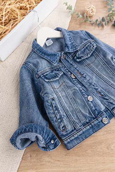 Babymod Дитяча джинсова куртка з кишенями на ґудзиках