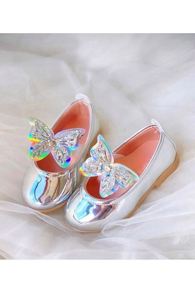 Surpie Shoes Balerini cu detalii fluture, balerini pentru copii, balerini ortopedici pentru copii