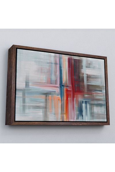 Harita Sepeti Αφηρημένη ελαιογραφία με πλαίσιο Brush Strokes Εμφάνιση Διακοσμητικός πίνακας τοίχου σε καμβά-3757