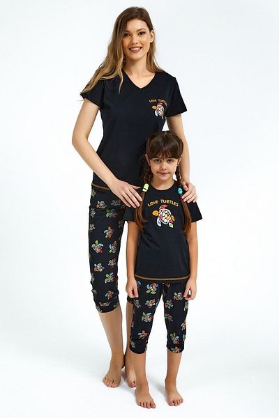Ligossi Family Concept Set de pijamale pentru mamă și fiică cu pantaloni scurți Arnetta (mama și fiica se vând diferit)