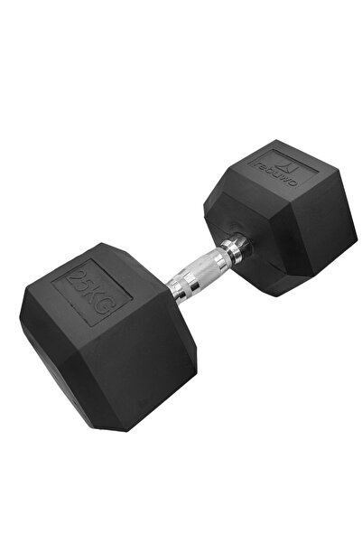 Rebuwo Hex Altıgen Kauçuk Kaplı Dambıl 25 kg 1 Adet