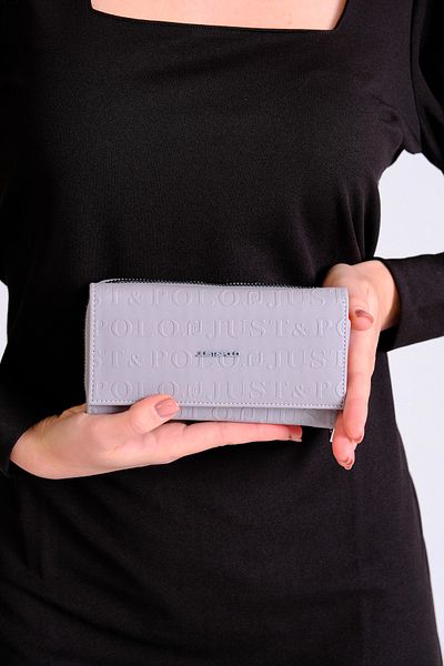 Just Polo Multifunctional Vegan Women's Wallet - 8 Cards, 1 ID Compartment, Snap and Zipper Closure, 1003
