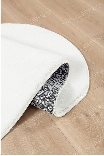 Valery Home Vl Washable Plush Prayer Rug Overlocked Prayer Mat White