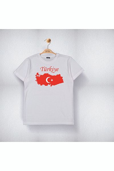 Cevval Tricou pentru femei cu imprimeu cu hartă și steag