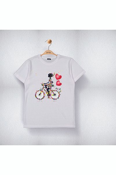 Cevval Fata - Tricou cu bicicleta si imprimeu