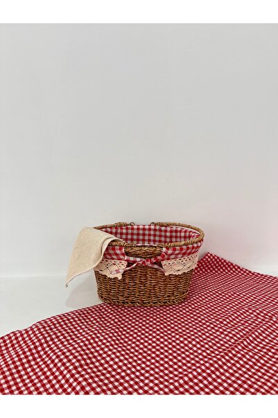 KaiHome Rattan Rectangular Handle Picnic Basket - with Inner Protection