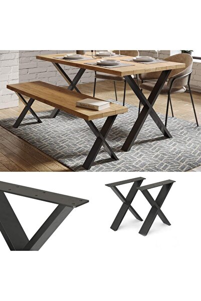 Beasym Metal Bank-sehpa-orta Sehpa Ayağı 2 Adet Ayak 42 Cm Mobilya Ayağı