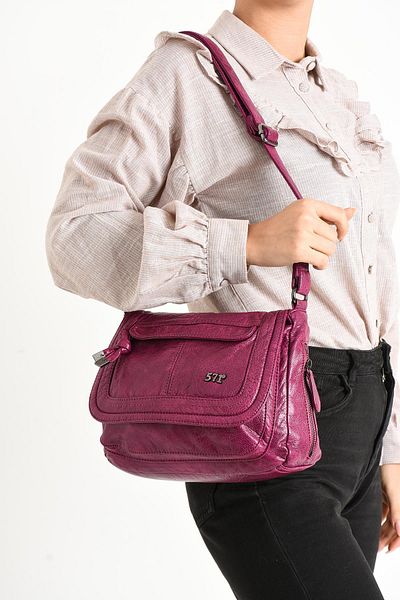571 Collections Çanta Geantă de umăr din piele artificială violet - Model 571-11-13E