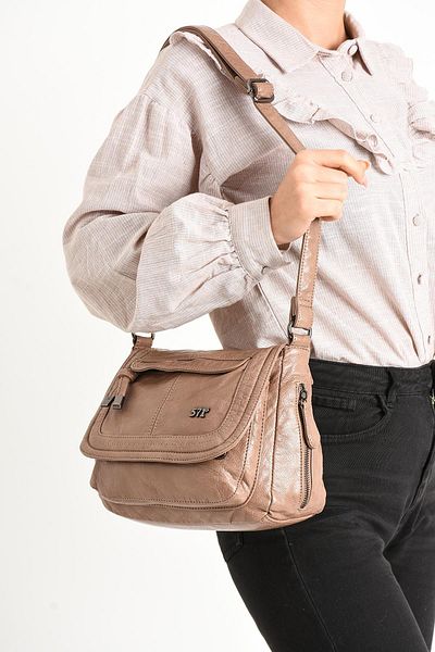 571 Collections Çanta Τσάντα ώμου Mink Faux Leather - Μοντέλο 571-11-13E