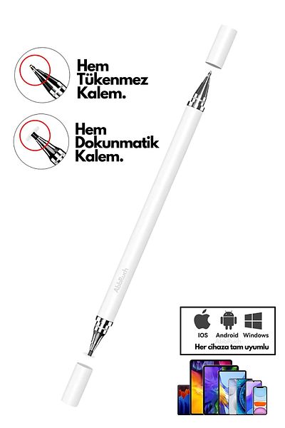 Abbruch 2İn1 Touch Pen - Tablet Phone Stylus Pen, Drawing and Writing Pen Compatible with All Devices