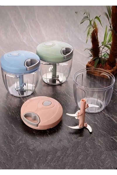 Global Ersat 1000ml Large Size 5 Blades Practical Chopper Roped Hand Rondosu