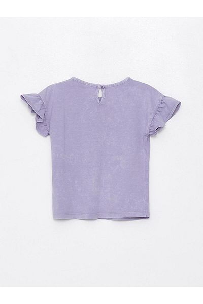 LC Waikiki Tricou cu decolteu rotund brodat pentru fetiță