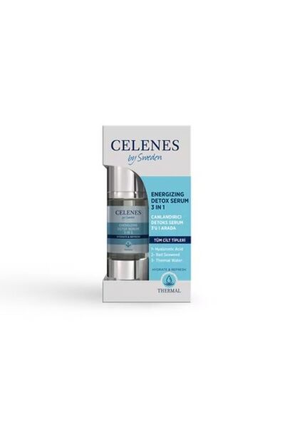 Celenes Enerjik Ve Aydınlık Görünüm Sağlayan Nemlendiricili Thermal Detox Cilt Serumu 30 ml
