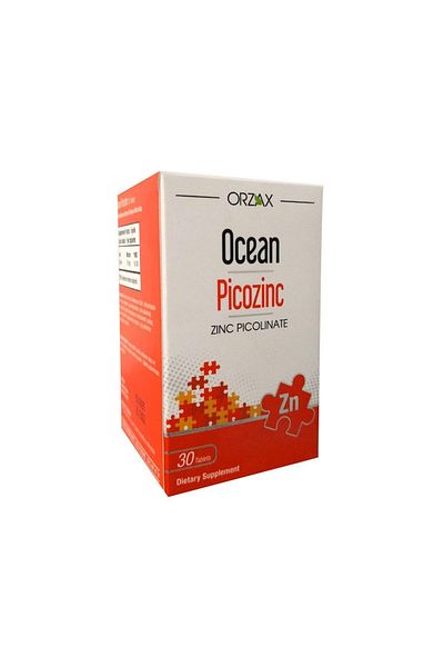 Ocean Picozinc Food Supplement - 30 Tablets Zinc Picolinate Form, +100ml Facial Cleansing Gel Gift