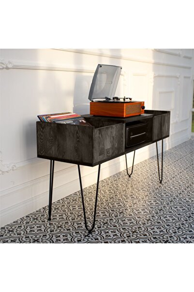 Zecir Ahşap Plak çalar İstasyonu, Pikap Sehpası, Nostaljik Plak çalar Standı