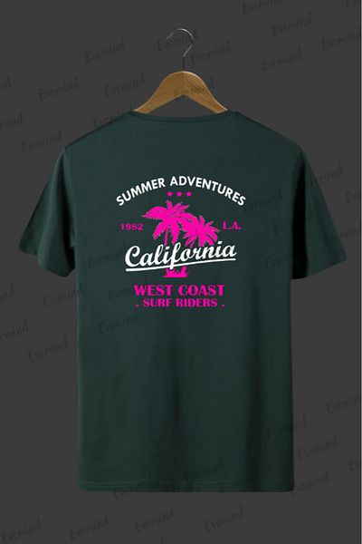Evomind 1 μπλουζάκι για αγορές 5 και άνω στο καλάθι - Unisex Summer Adventures California Printed Oversize T-shirt