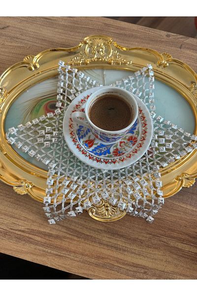 Hatice sakallı design χάντρα σε σχήμα αστεριού παρουσίασης χαρτοπετσέτας καφέ