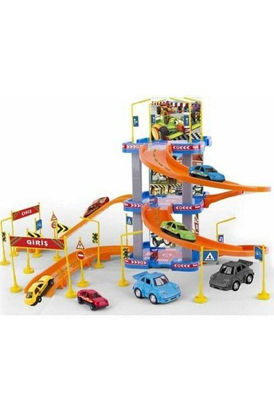 Erdem Oyuncak Parking Lot 3 Storey Super Garage Set 41 Pieces