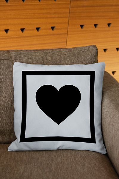 Şah Dekor Valentine's Day Themed Heart Digital Printed Cushion Cover