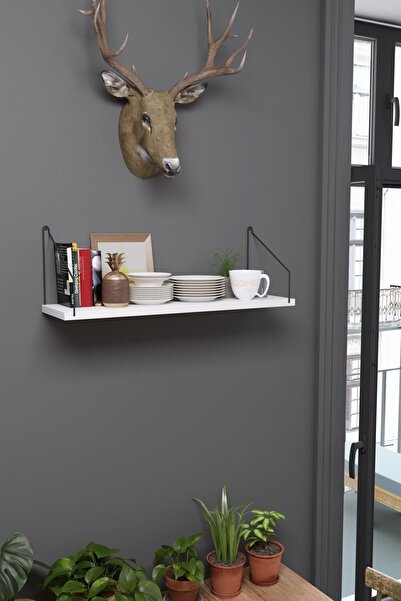 Catchme Duvar Rafı Kitaplık Mutfak Banyo Yaşam Alanı 20 X 70 Cm 1 Adet Beyaz