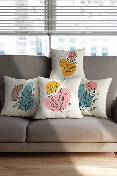 Şah Dekor Priroda tematska Cvetni dezen roze plave žute boje 4-dijelni Digita...