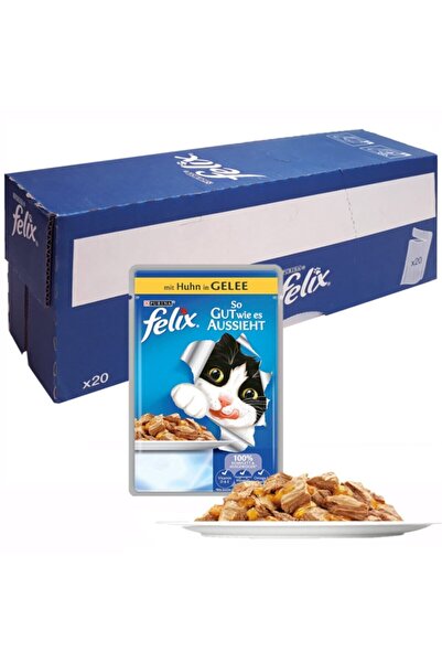 FELIX Tavuk Etli Pouch Konserve Kedi Maması 20 Adet