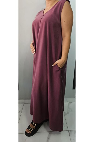 Butik Nilyam V-neck Sleeveless Maxi Dress - Plus Size 24135