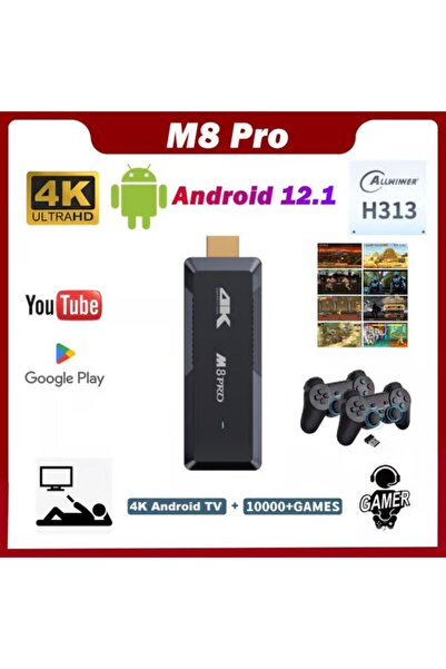 Wintoup M8 Premium Video Game Console 4K HD 2.4G Wireless Controller TV Game Stick