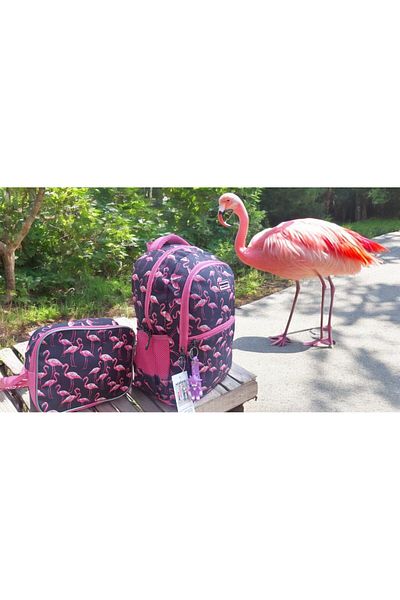 GENC DIJITAL BASKI Flamingo Patterned School and Garden Bag - For Feeding