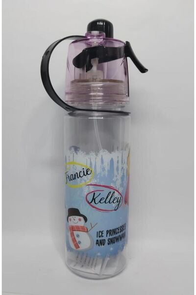 abnturk Pembe Kelley Serinleten Spreyli Suluk Kırılmayan Matara 600ML Özel Gı...