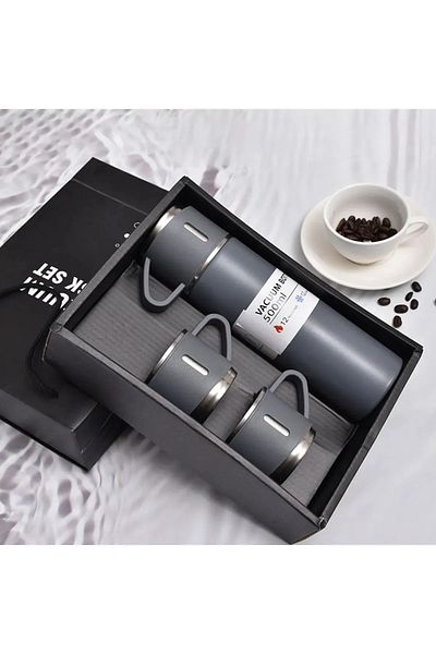 YMV Stainless Steel Professional Camping Thermos Set Stainless Thermos with Box Gift Cup and Cup