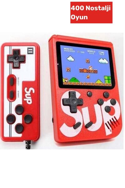 Wintoup Yeni Çift Kol 400 Nostalji Oyunlu Mini Atari Gameboy&Gamebox Oyun Kon...