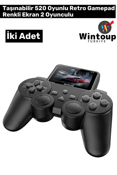 Wintoup Oyun Konsolu 520 Oyunlu Iki Oyunculu Mini El Atarisi Çift Kişi 2 Adet