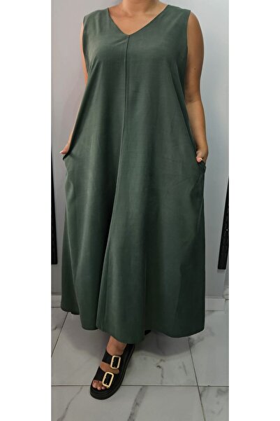 Butik Nilyam V-neck Sleeveless Maxi Dress - Plus Size 24135