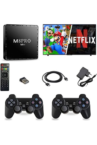Wintoup M8 Premium Video Game Console 4K HD 2.4G Wireless Controller TV Game Stick