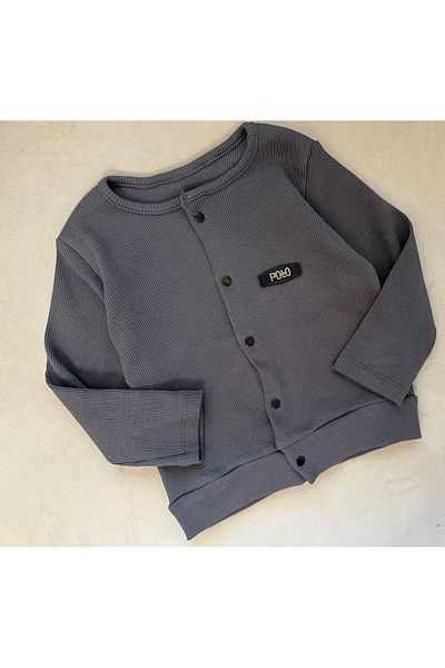 SANTRALBEBE Corded Seasonal Cardigan - Front Snap