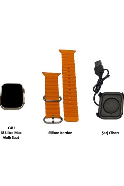 Case 4U C4U I8 Ultra Max Watch Akıllı Saat Arama Bildirim Okuma Erkek Kadın Ios Android Hd Ekran